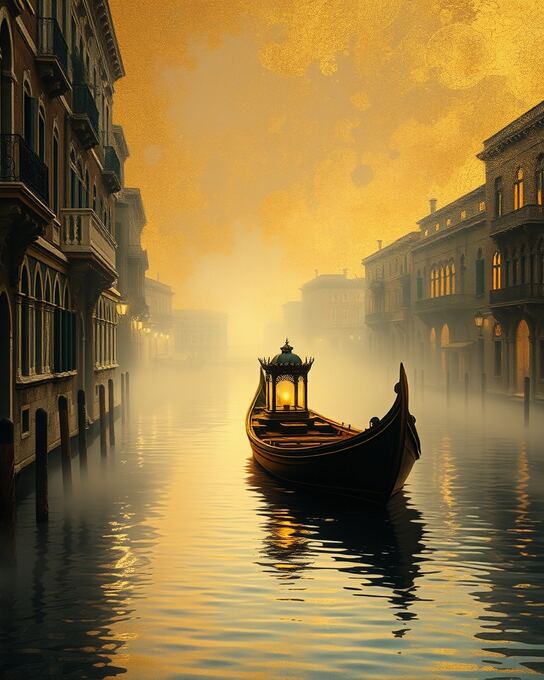 Celia Vireaux — Golden Dawn over the Rialto
