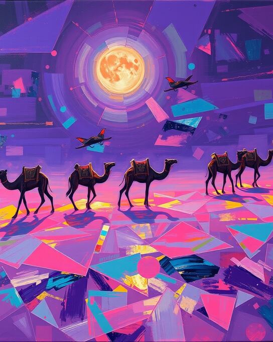 Elara Voss — Silhouettes of the Saffron Dunes