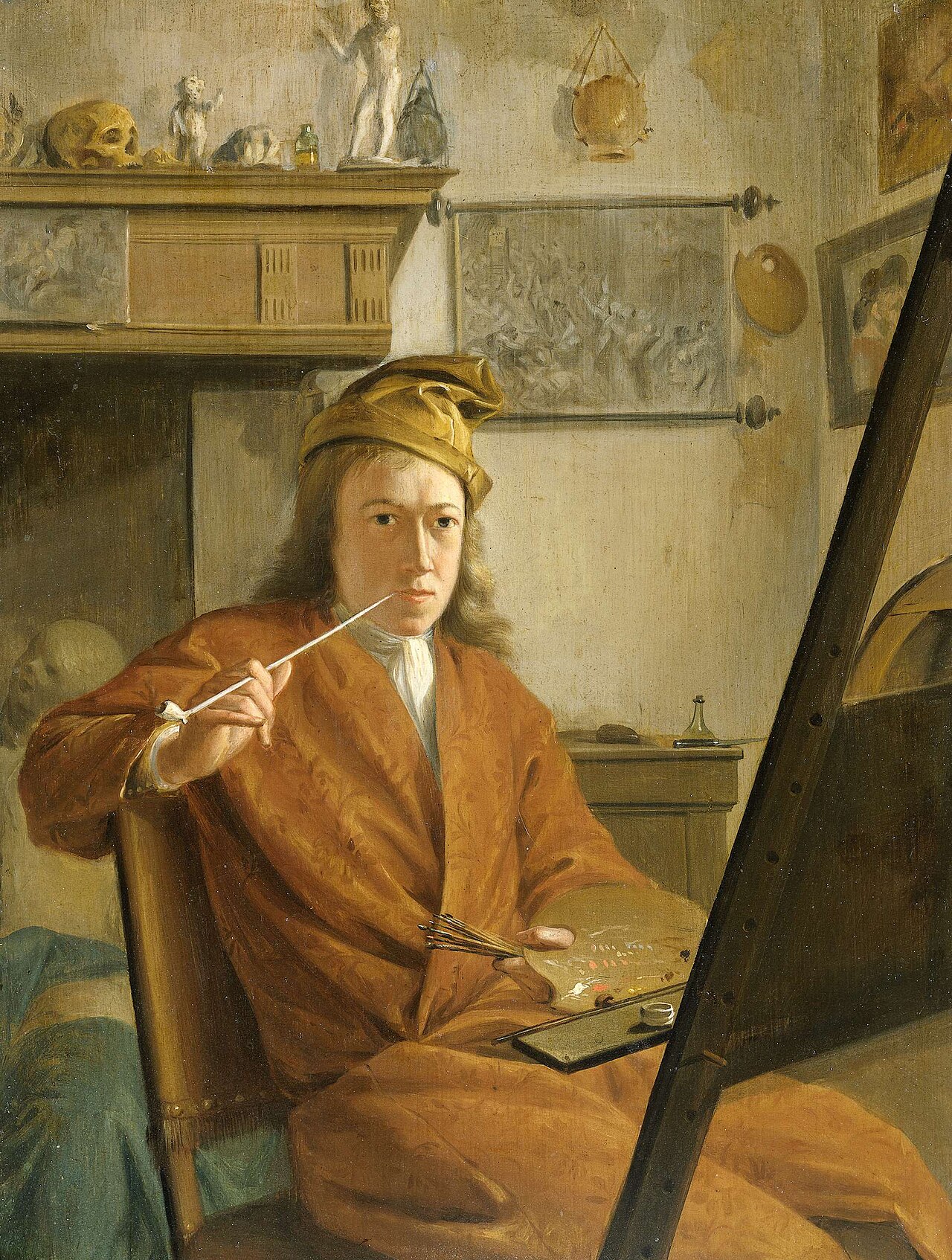 Portrait of a Painter, perhaps the Artist Himself by Aert Schouman