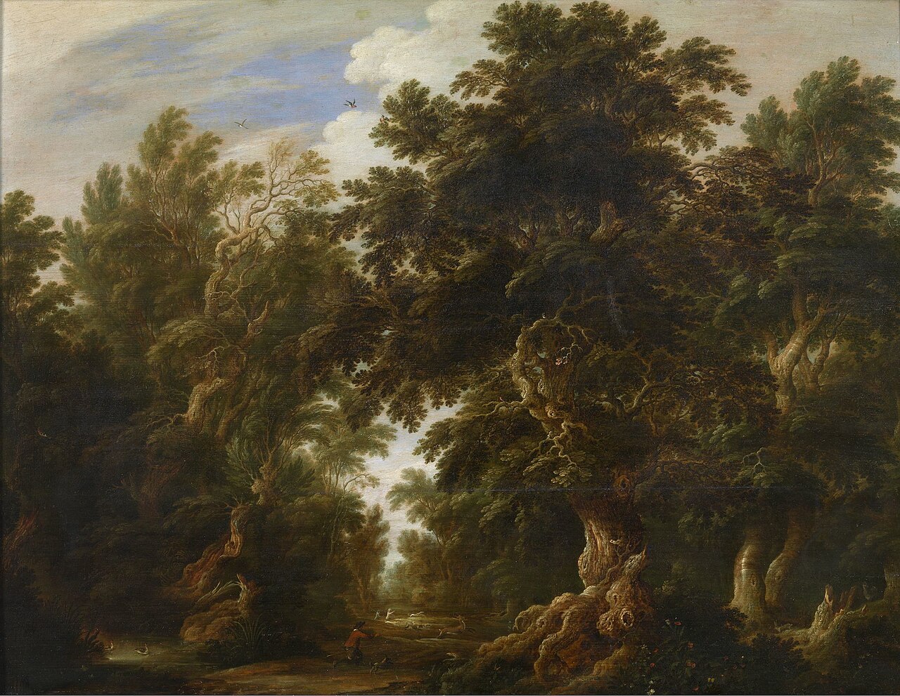 Landscape with a deer hunt by Alexander Keirincx