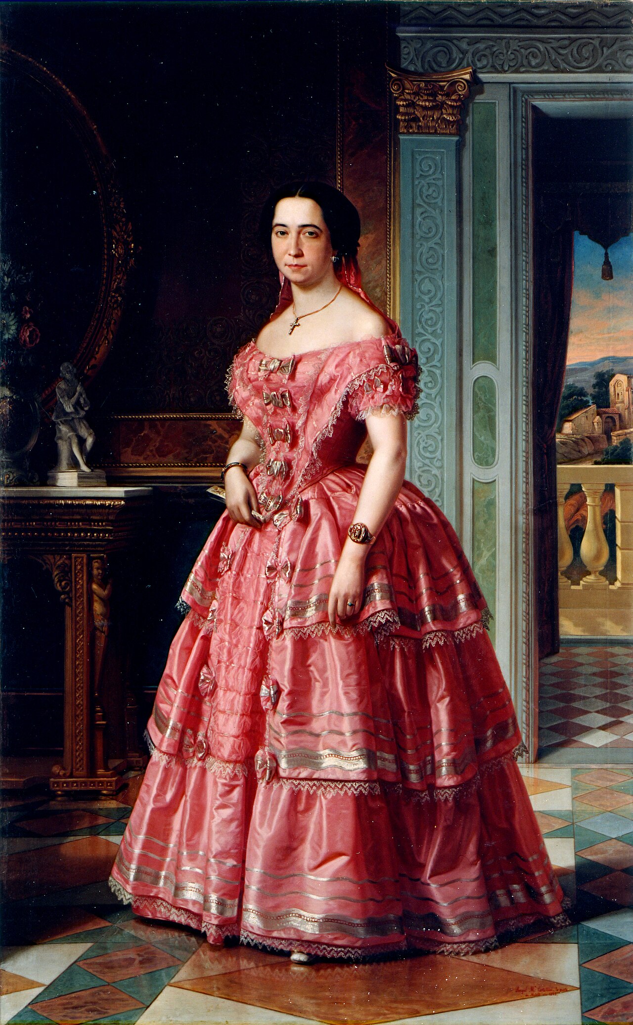 Portrait of a Lady by Ángel María Cortellini