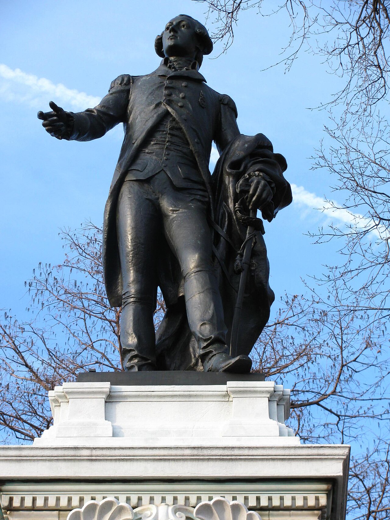 Major General Marquis Gilbert de Lafayette by Antonin Mercié