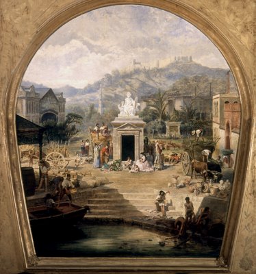 Allegory of History, Industry and Commerce of Malaga by Bernardo Ferrándiz Bádenes