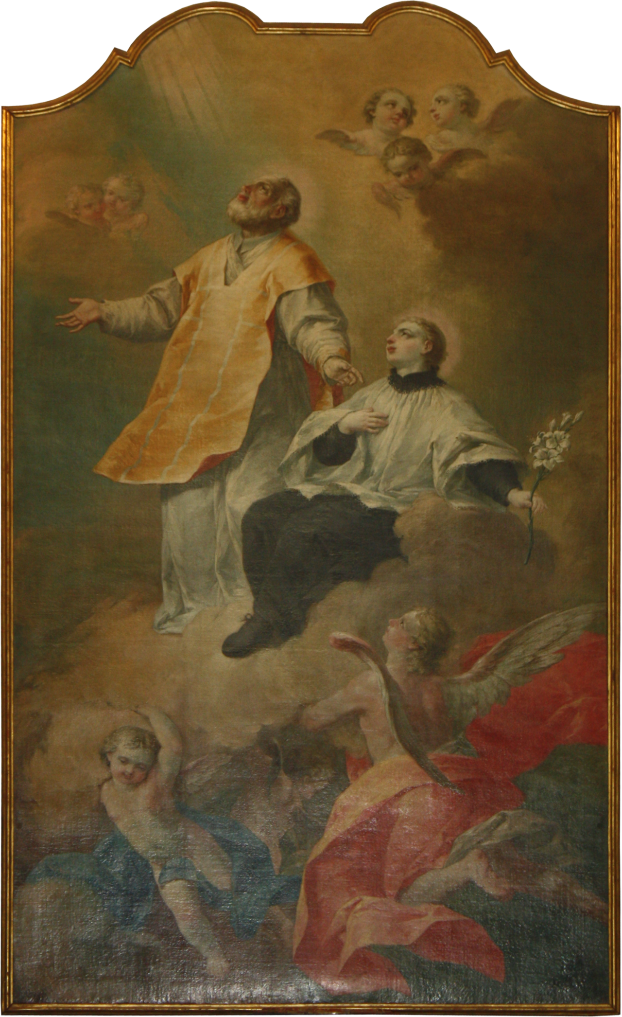 Sanint Philip Neri and Saint Aloysius Gonzaga in Glory by Biagio Bellotti