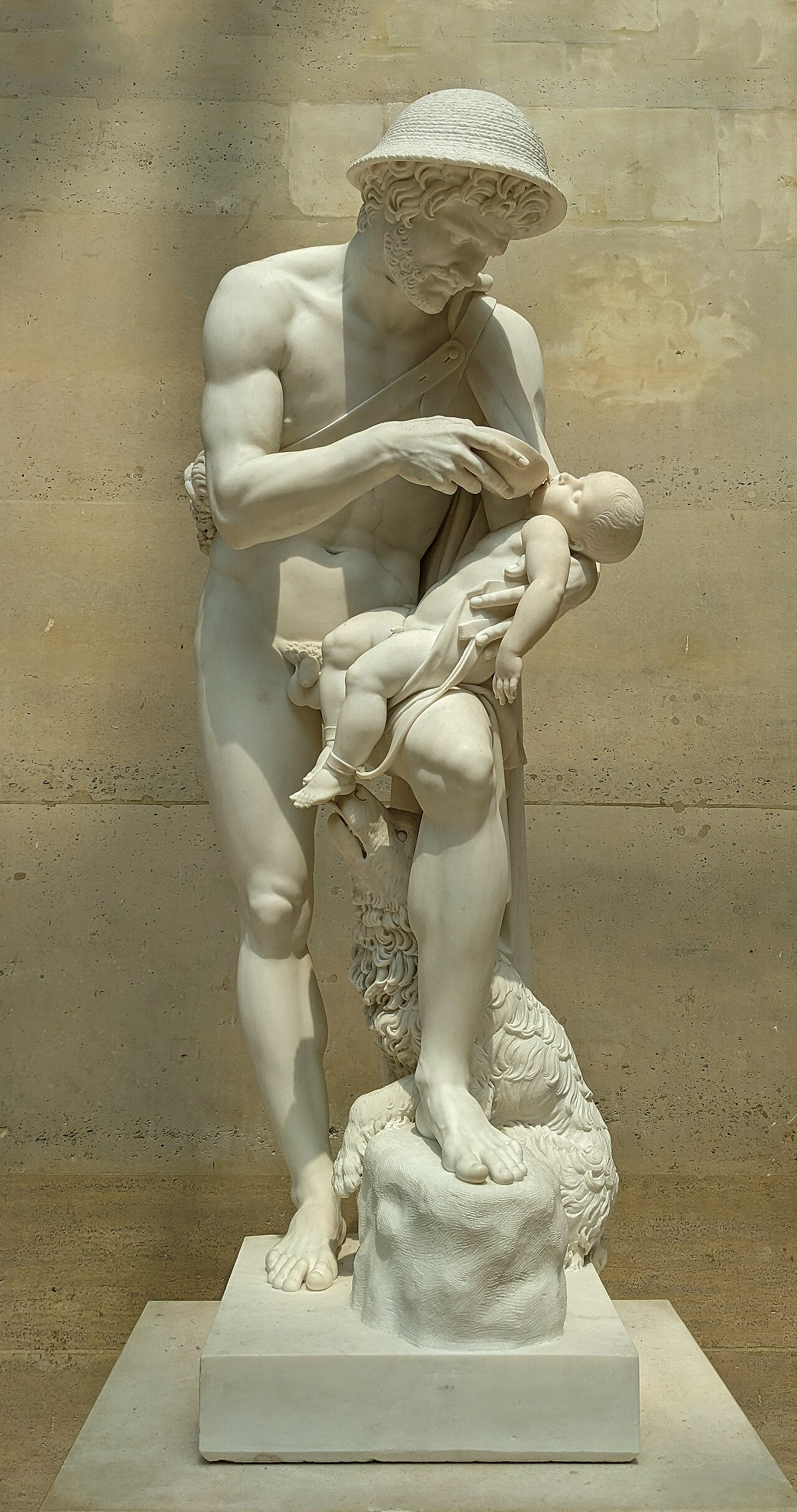 The child Œdipus brought back to life by the shepherd Phorbas, who took him off the tree by Charles Dupaty