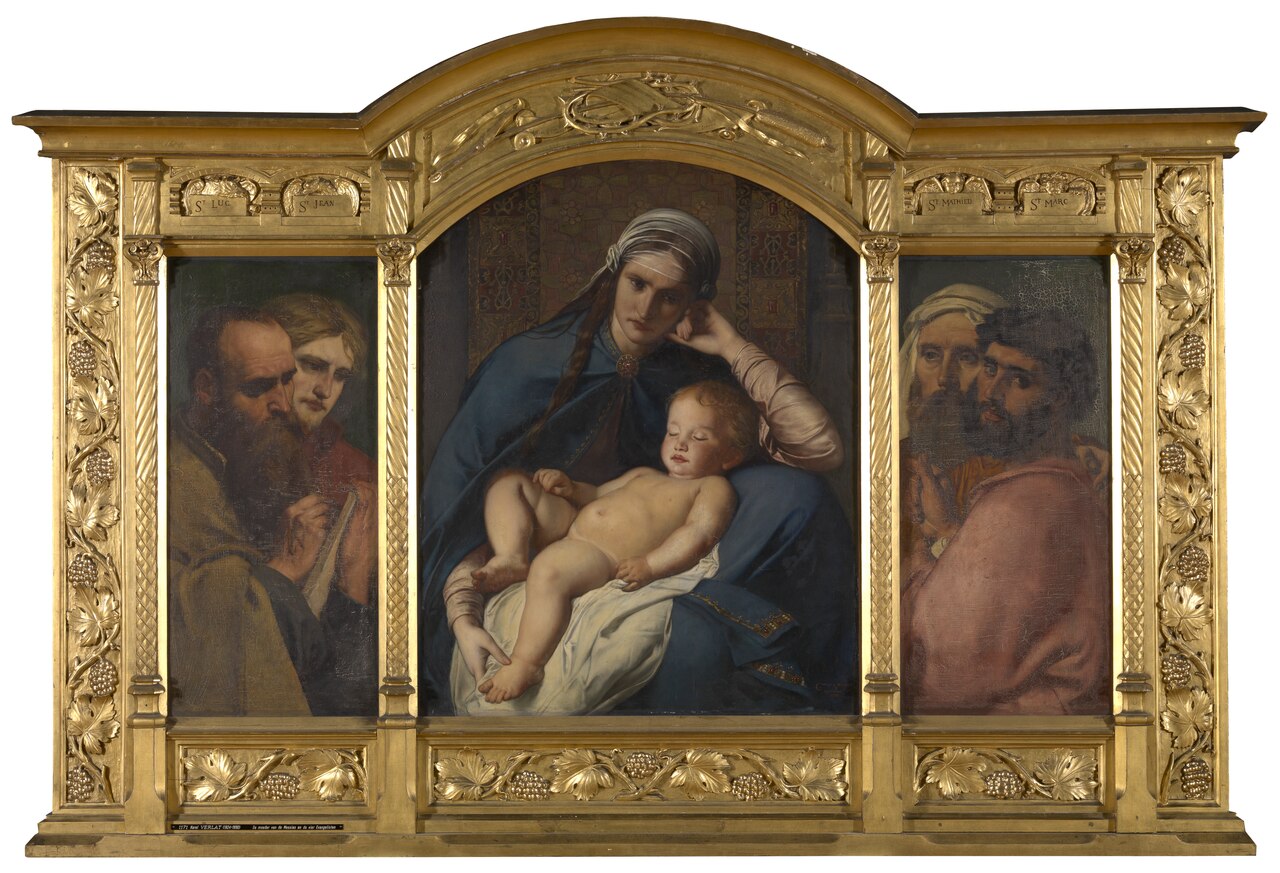 Mother of the Messiah and the Four Evangelists by Charles Verlat