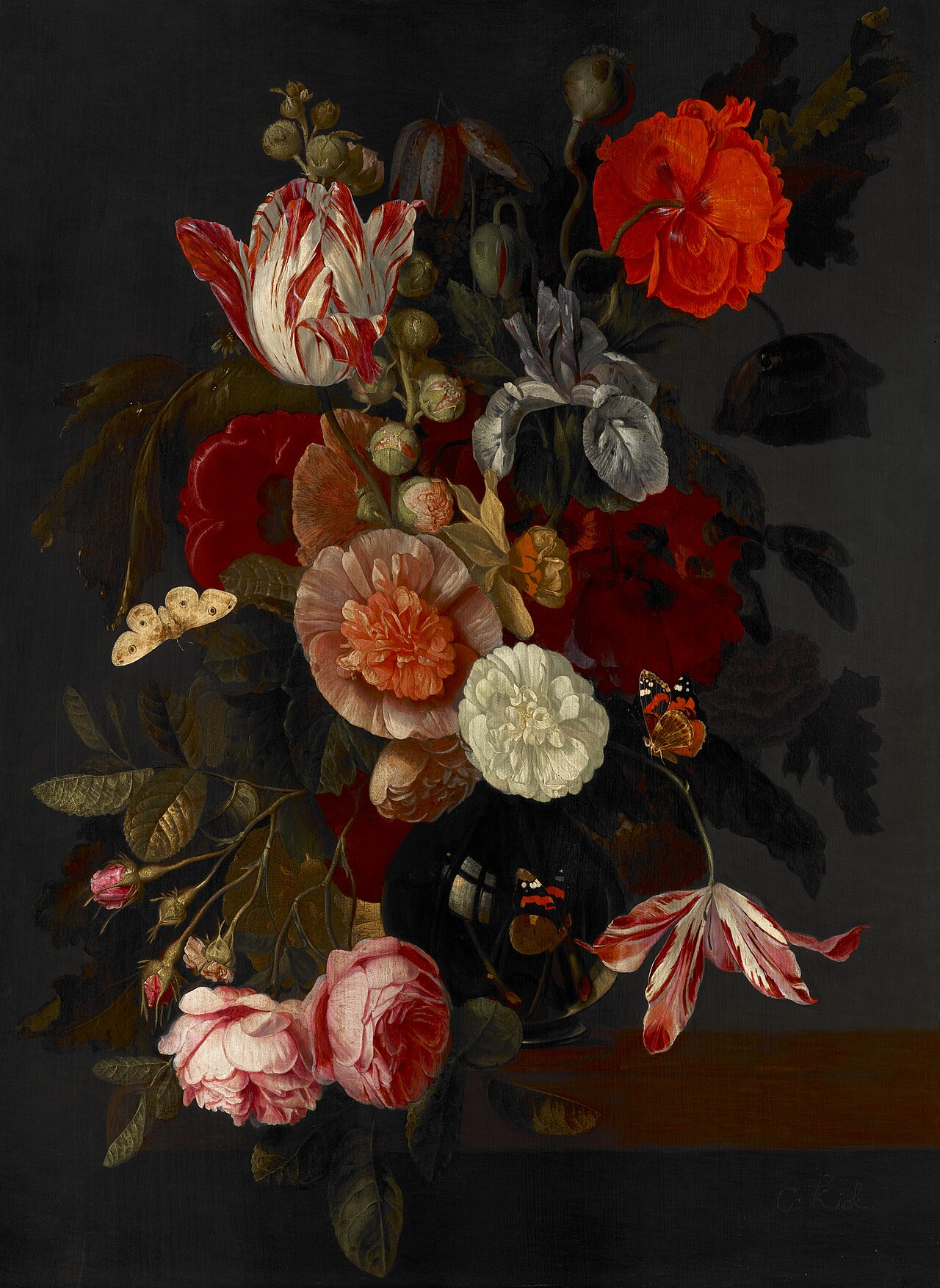 Flowers in a Vase by Cornelis Kick