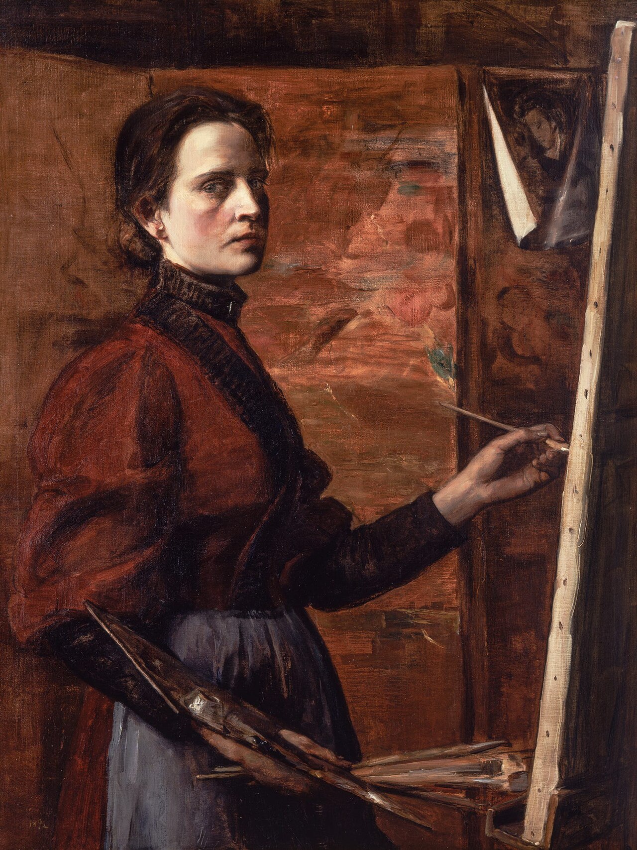 Self-Portrait at the Easel by Elizabeth Nourse