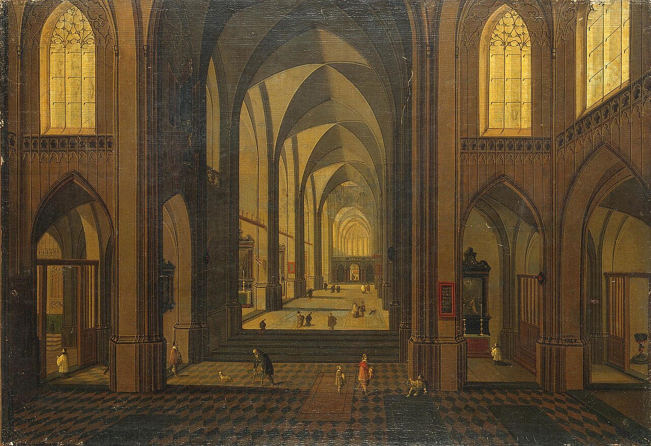 Interior of St Charles Borromeo Church in Antwerp by Frans Francken III