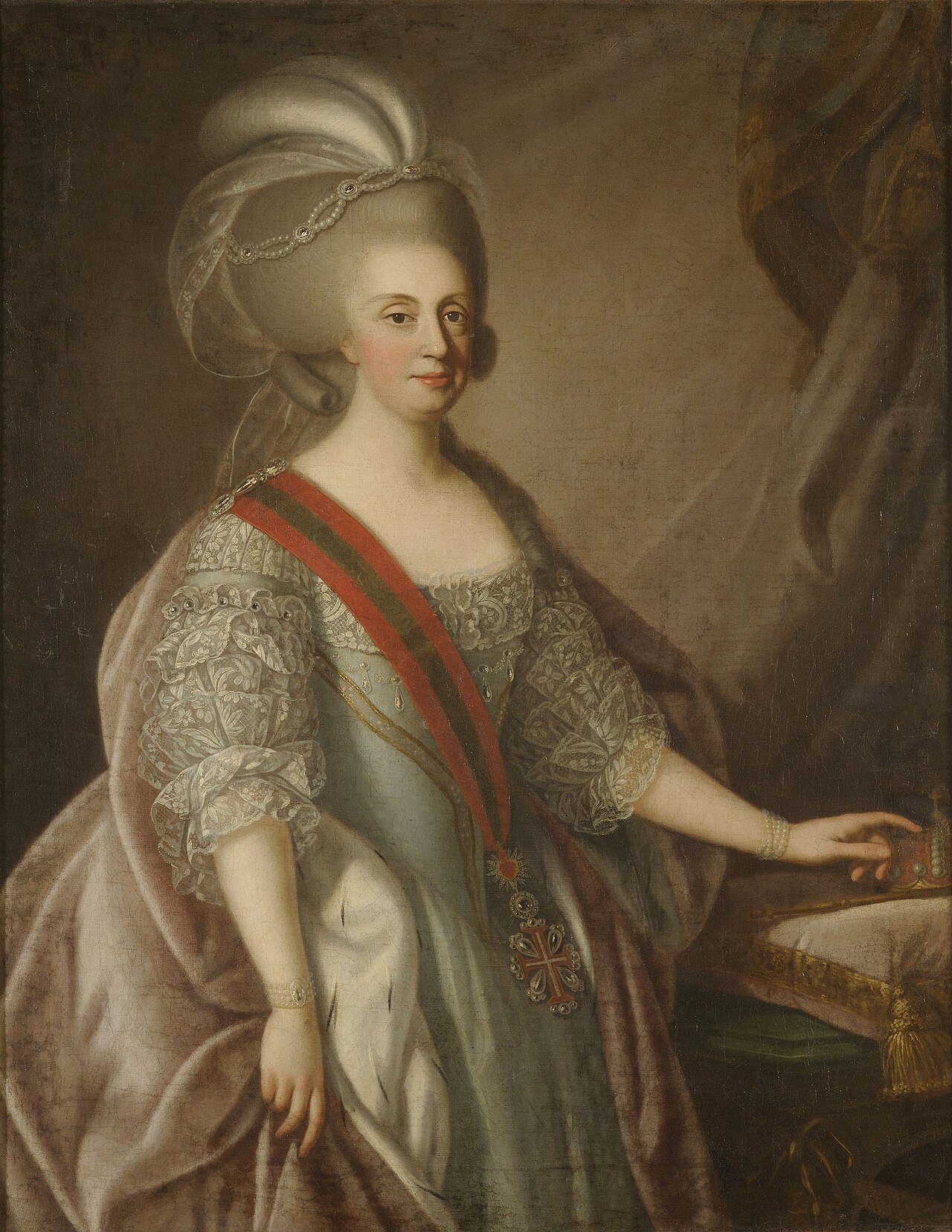 Maria I, Queen of Portugal. by Giuseppe Troni