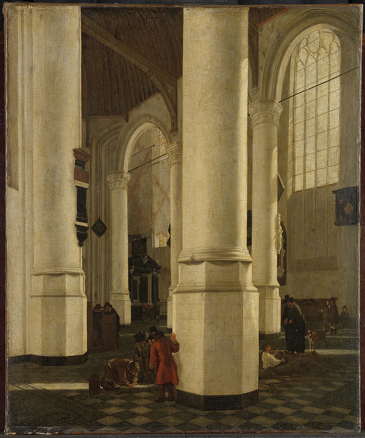 Interior of the Oude Kerk, Delft, with the tomb of Pieter Pietersz Heijn (15881629), vice admiral of Holland by Hendrick Cornelisz. van Vliet