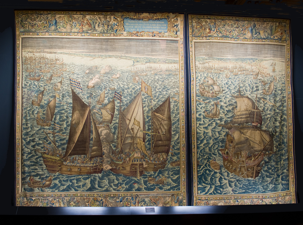 Zeeland tapestries - sea battles of the County of Zeeland by Hendrick Cornelisz Vroom