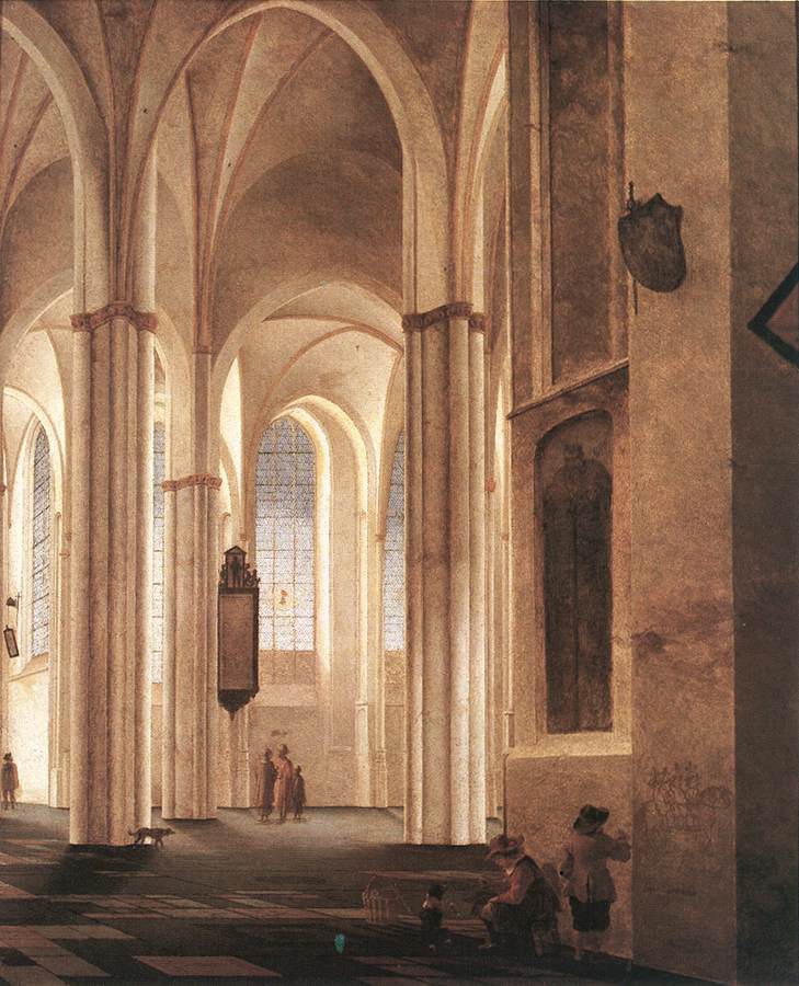 Interior of the Buurkerk in Utrecht by Jan Both
