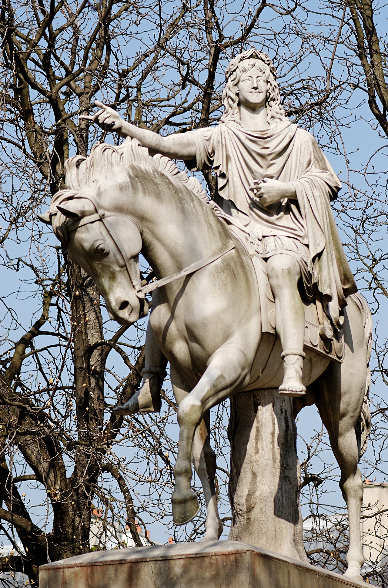 equestrian statue of Louis XIII by Jean-Pierre Cortot