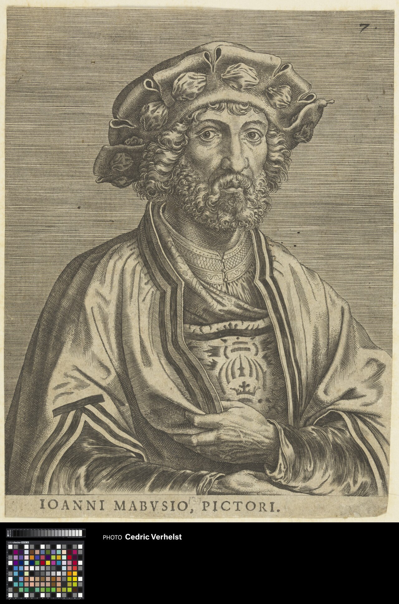 Portrait of Jan Gossaert (Ioanni Mabvsio, Pictori) by Johannes Wierix