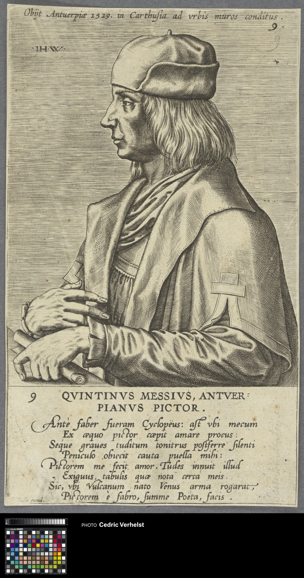 Portrait of Quinten Massijs (Qvintinvs Mesivs, Anver Pianvs Pictor) by Johannes Wierix