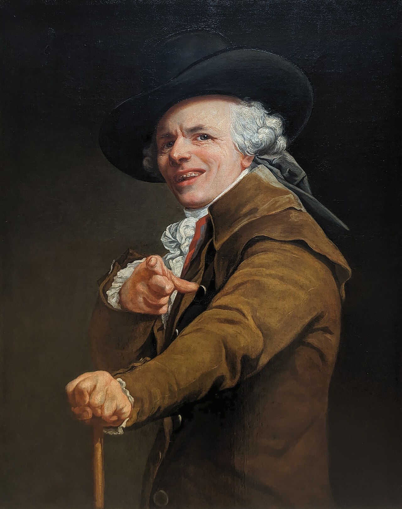 Self-Portrait in a Mocking Pose by Joseph Ducreux