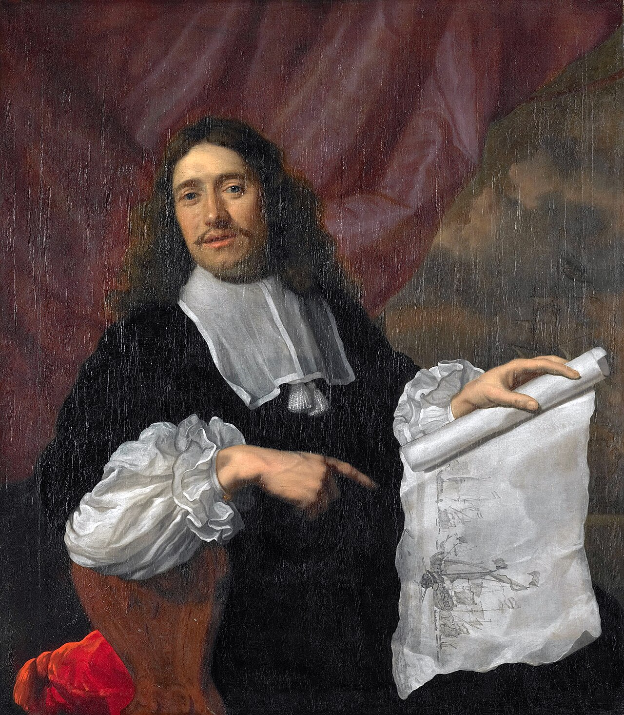 Willem van de Velde II (1633-1707), Painter by Lodewijk van der Helst