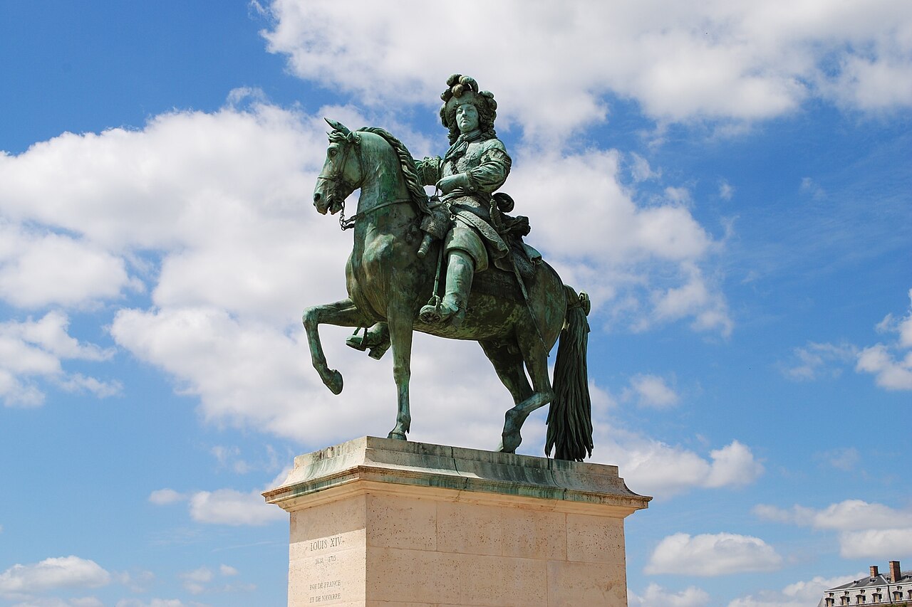 equestrian statue of Louis XIV by Louis Petitot