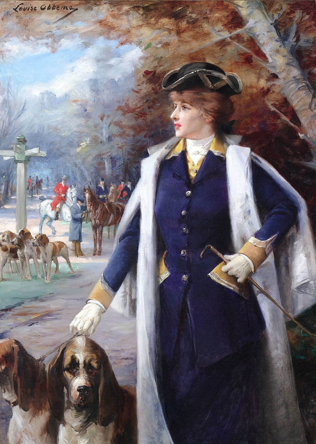 Sarah Bernhardt Hunting with Hounds by Louise Abbéma