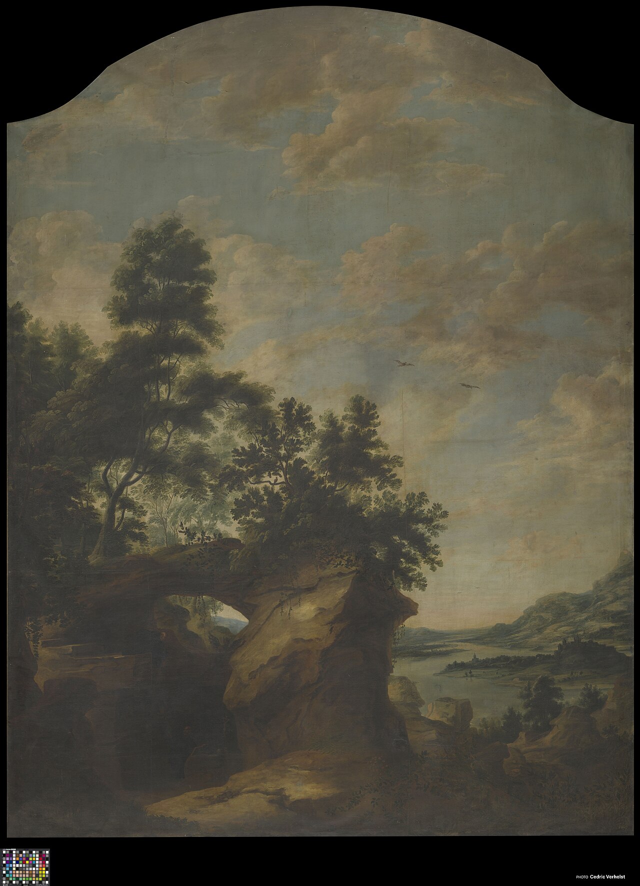 Landscape with Saint Benedict by Lucas Achtschellinck