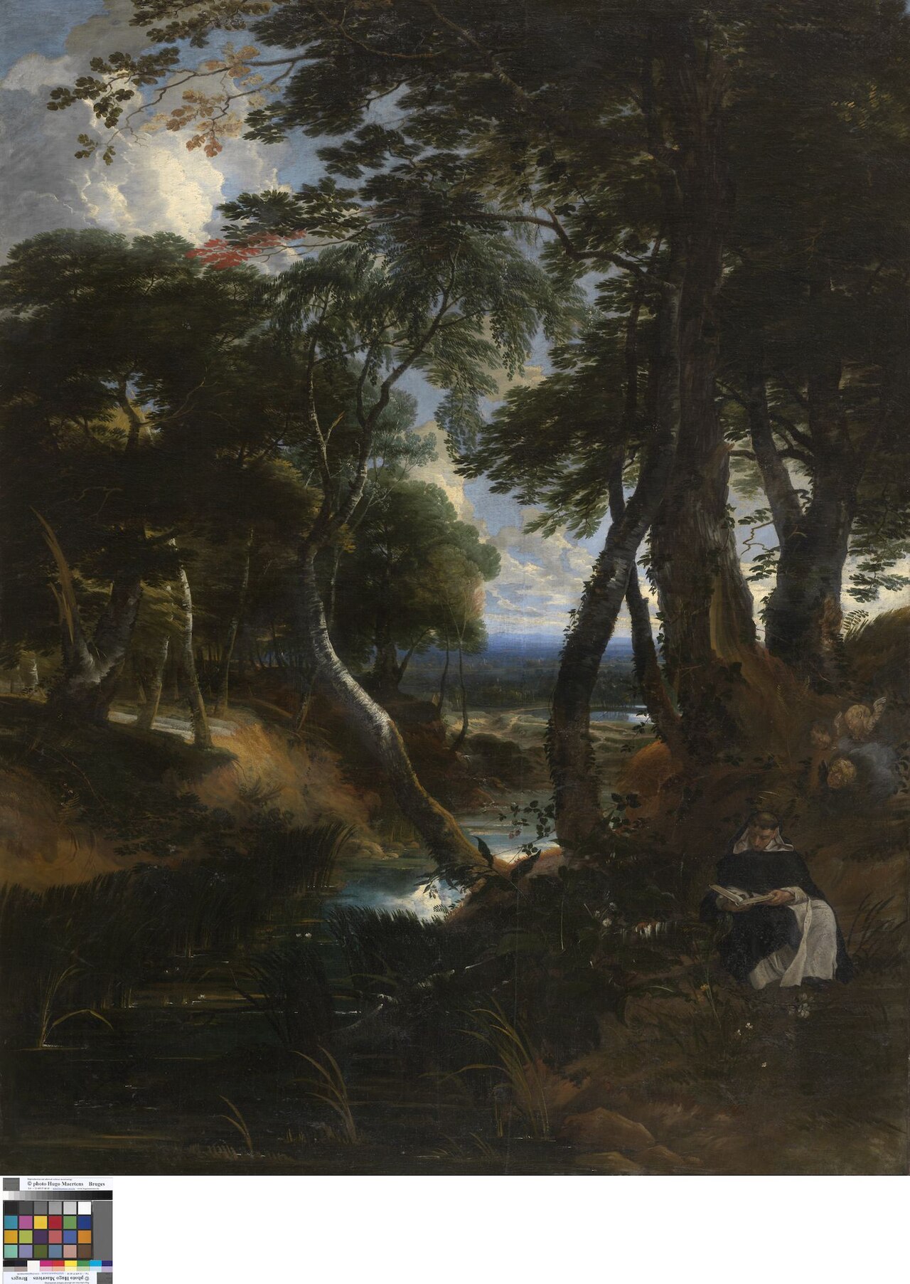 Wooded Landscape with Saint Dominic by Lucas Achtschellinck