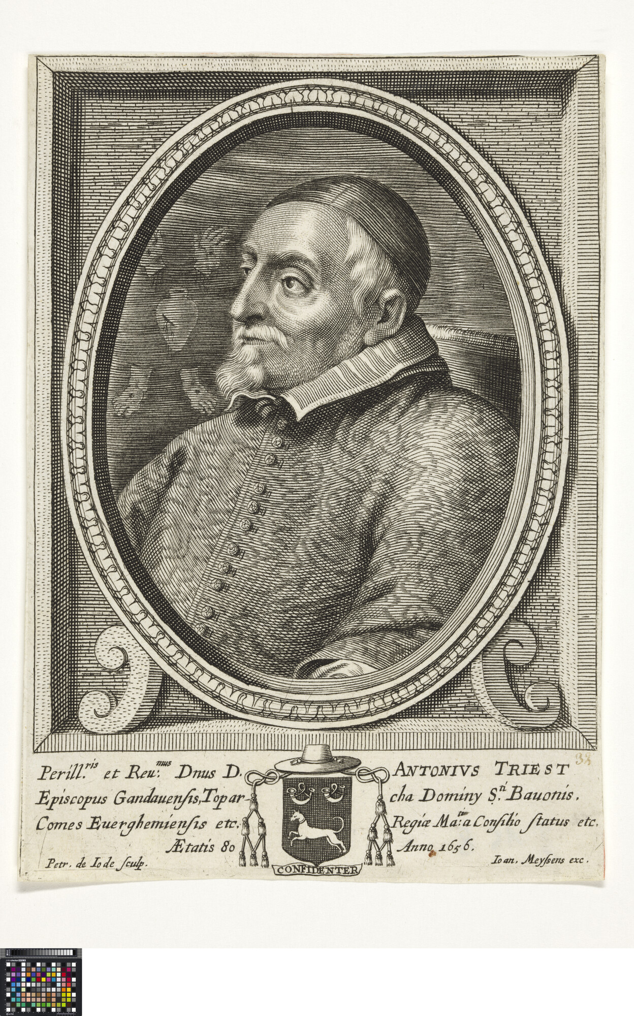 Portrait of bishop Antonius Triest by Pieter de Jode II