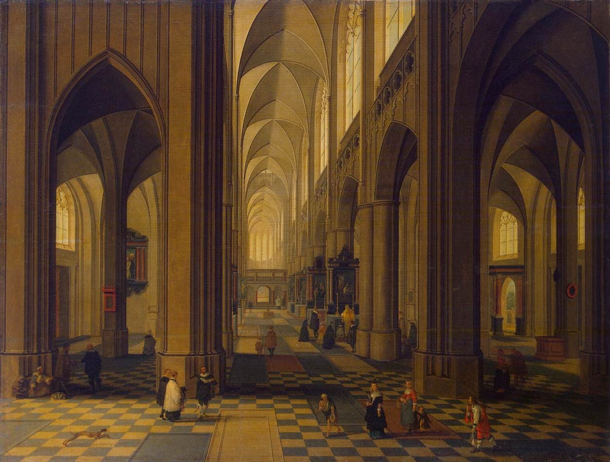 Interior of the Antwerp Cathedral by Pieter Neefs the Younger