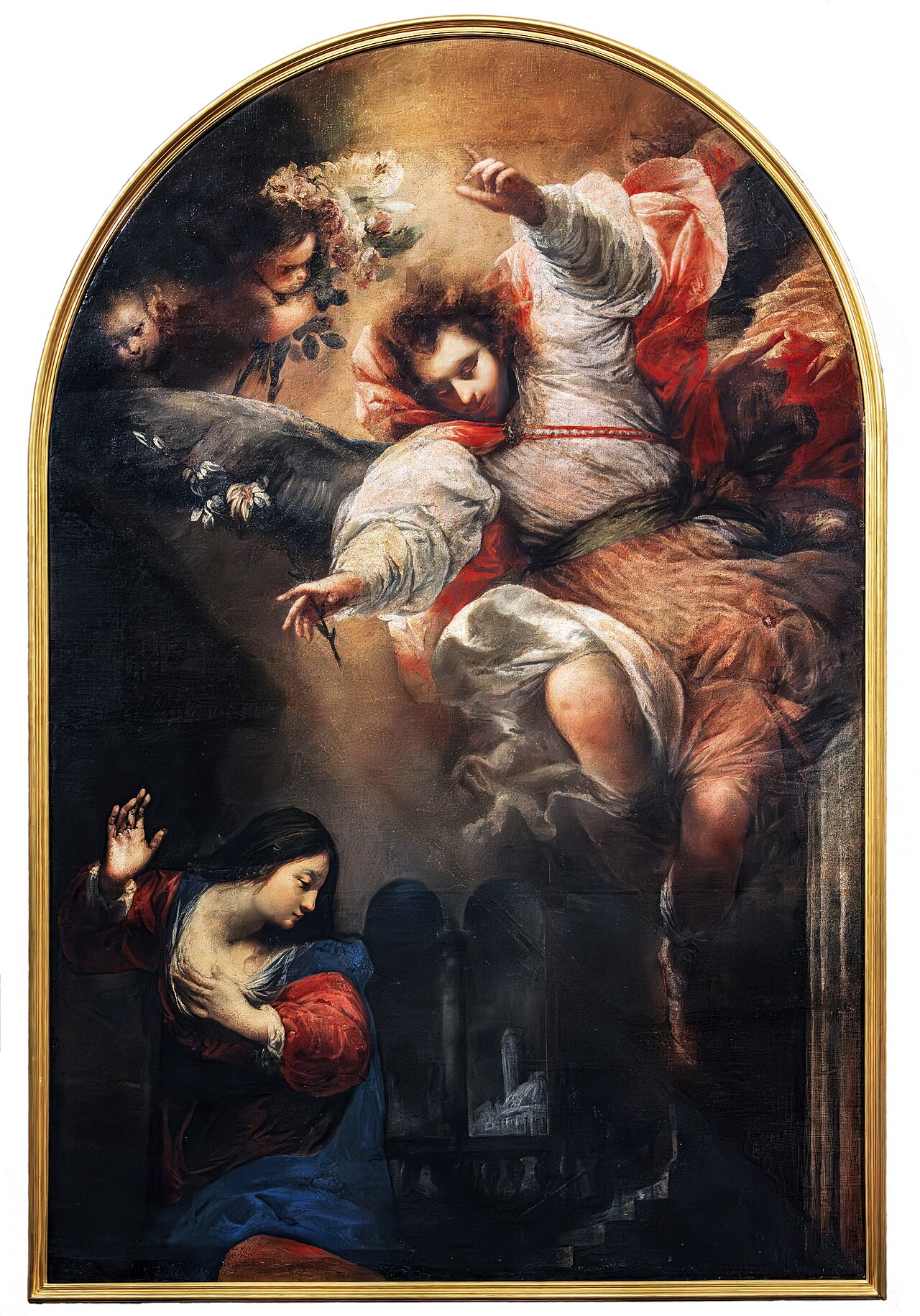Annunciation by Sebastiano Mazzoni