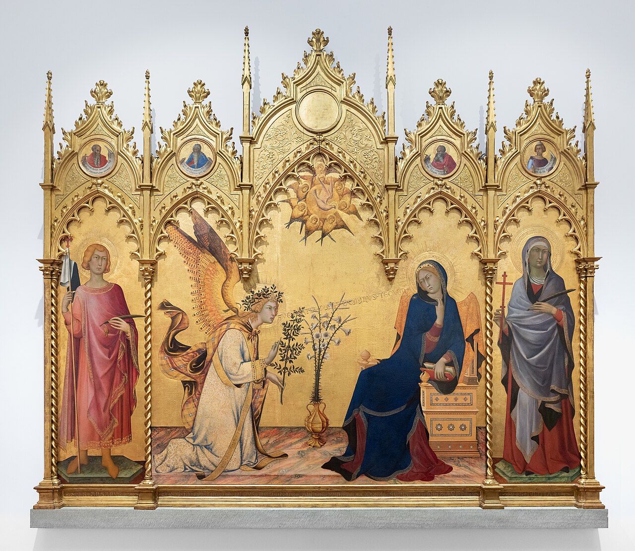 Annunciation with Saints Maxima and Ansanus by Simone Martini
