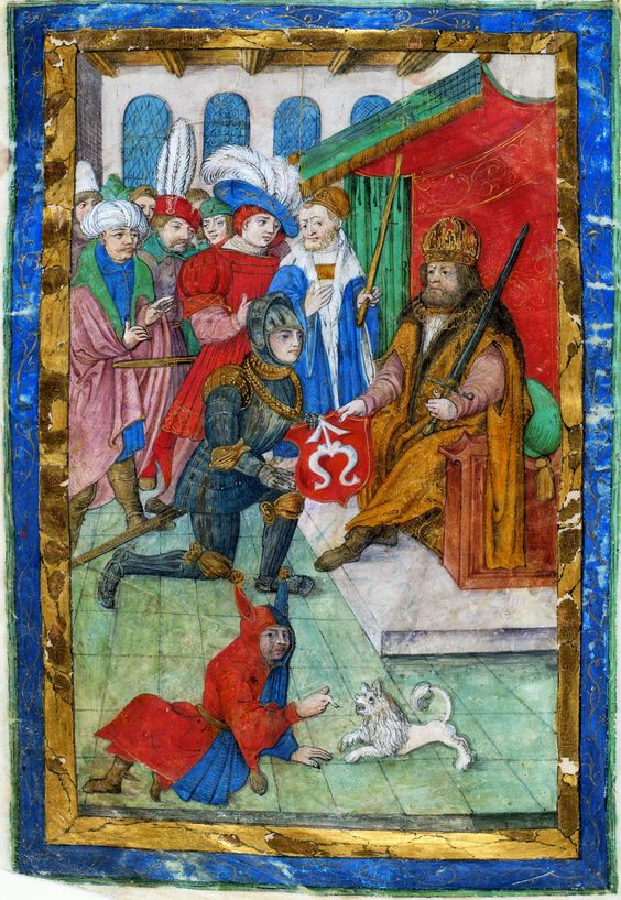 Ennoblement of the progenitor of the Odrowąż family by the Emperor by Stanisław Samostrzelnik