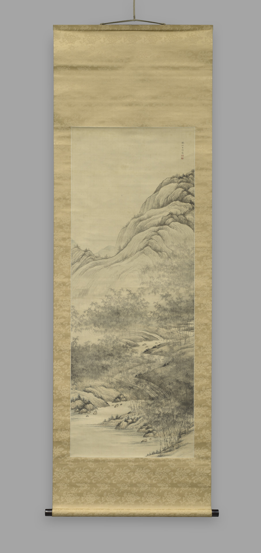 Deep and Quiet Bamboo Grove by a Ravine by Tsubaki Chinzan